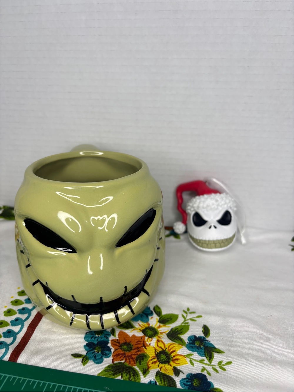Disney Nightmare B4 Christmas Oogie Boogie Ceramic Mug & Jack Skelly Ornament